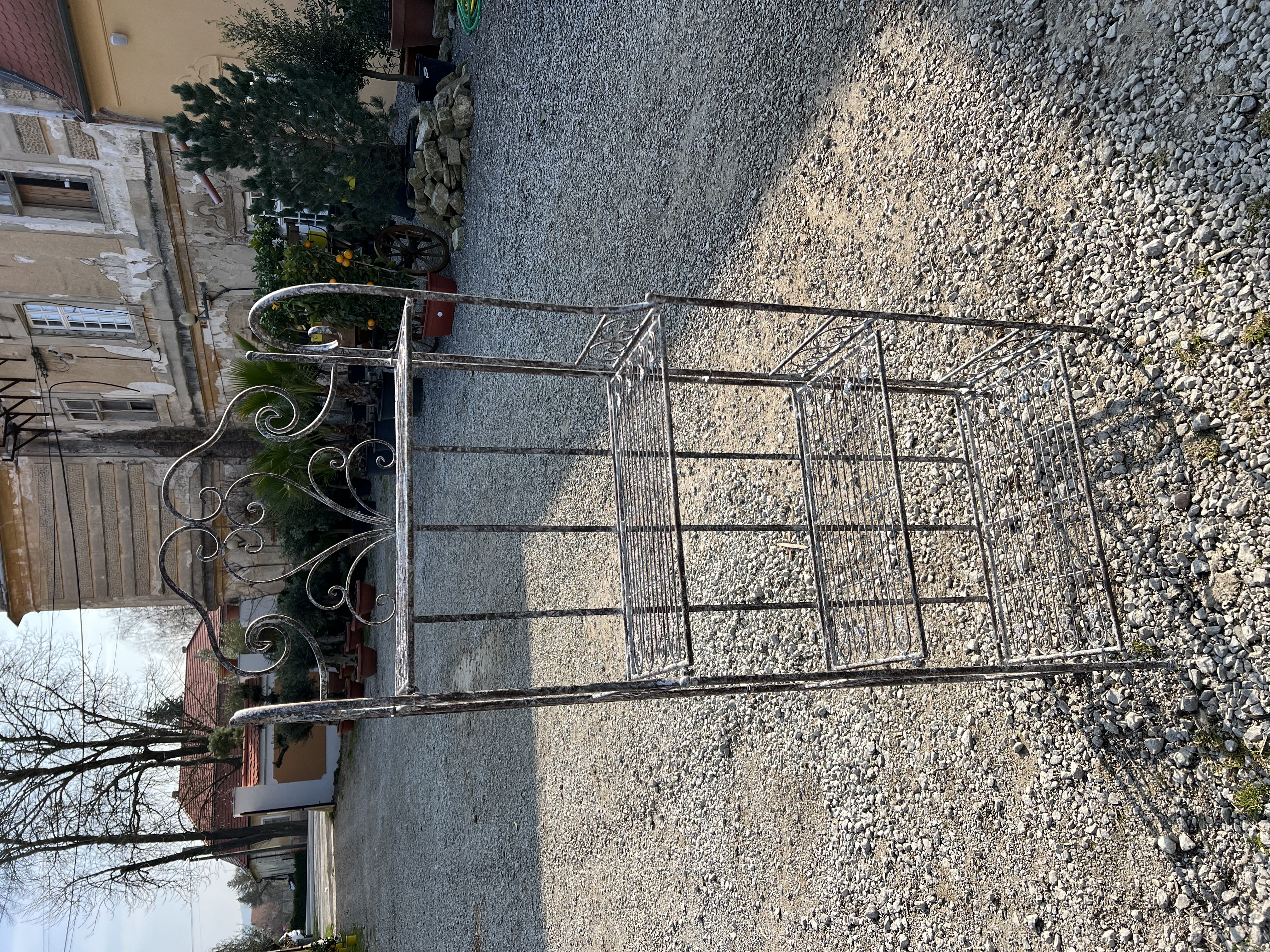 Kovový provensálsky regál, Šírka: 65 cm, Výška 160cm