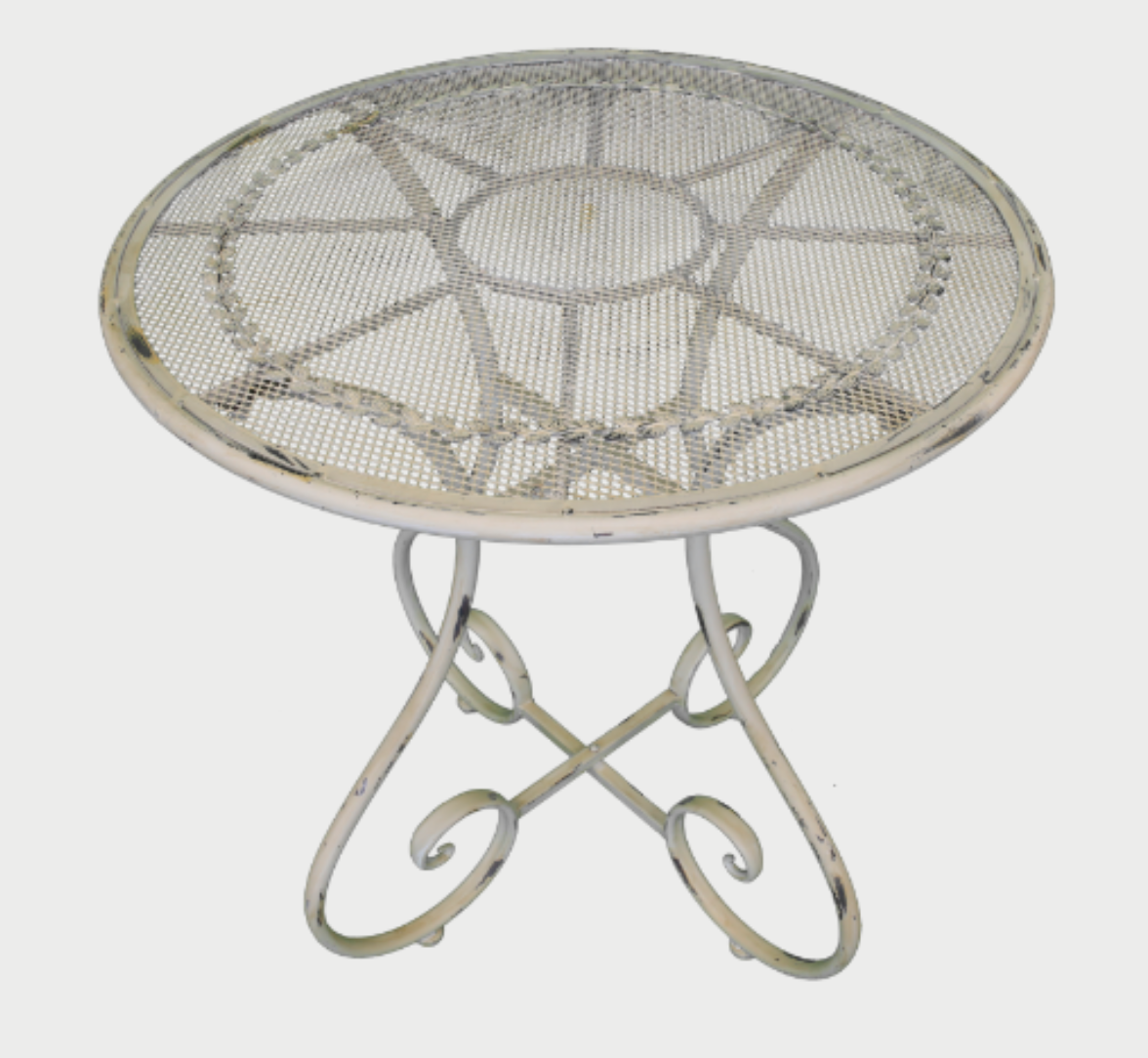 Kovový provensálsky terasový set, Šírka stola:  70cm, Výška 75cm
