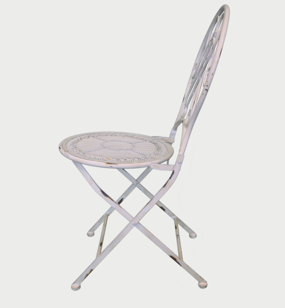Kovový provensálsky terasový set, Šírka stola:  70cm, Výška 75cm