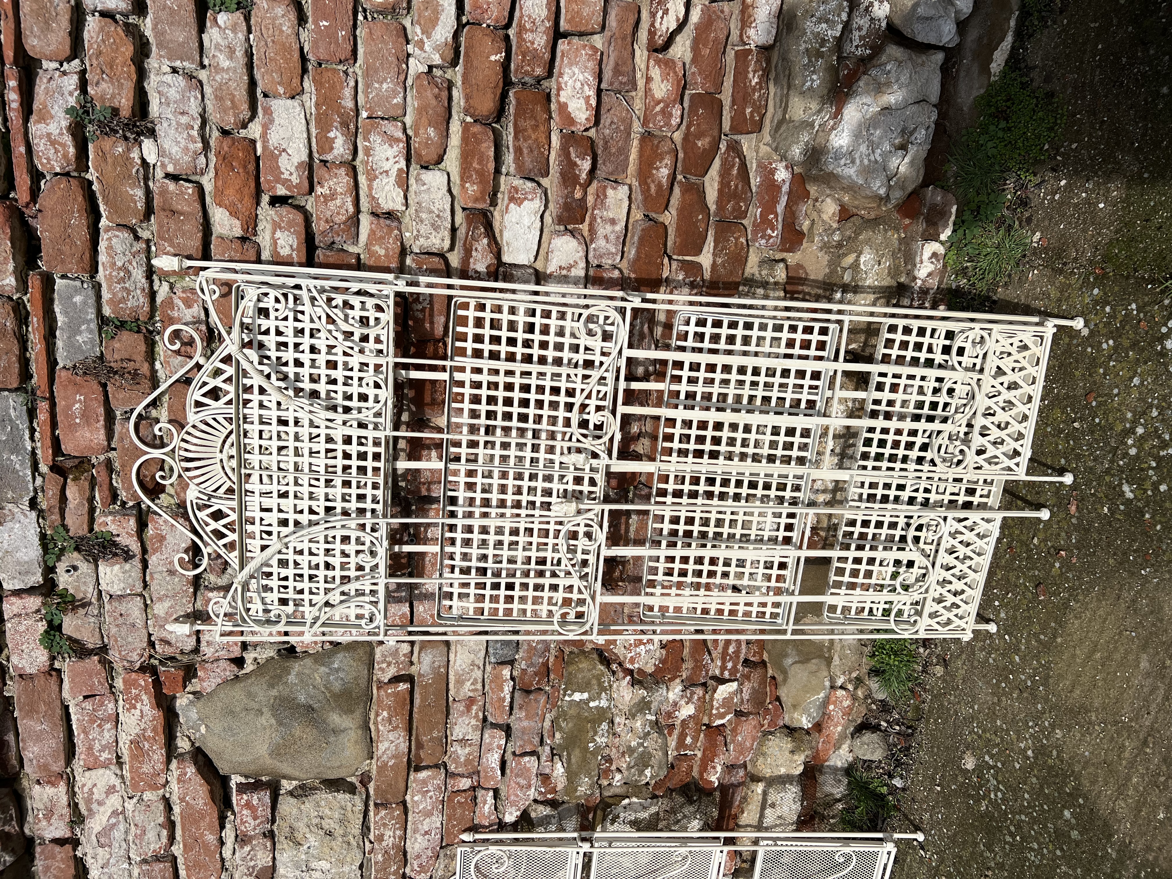 Kovový provensálský regál, Šířka: 65 cm, Výška 160cm