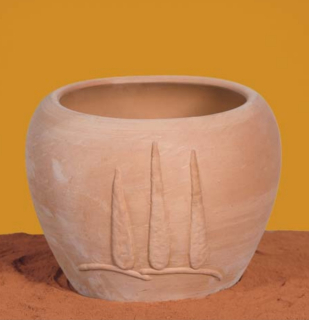 CACHEPOT COLLINE E CIPRESSI - terakotový květináč 18x14cm