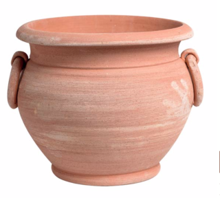 Cachepot campanelle s držáky, šířka 30cm