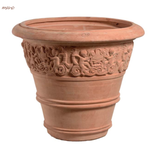 VASO IMPRUNETINO FESTONATO - 80CM terakotový květináč